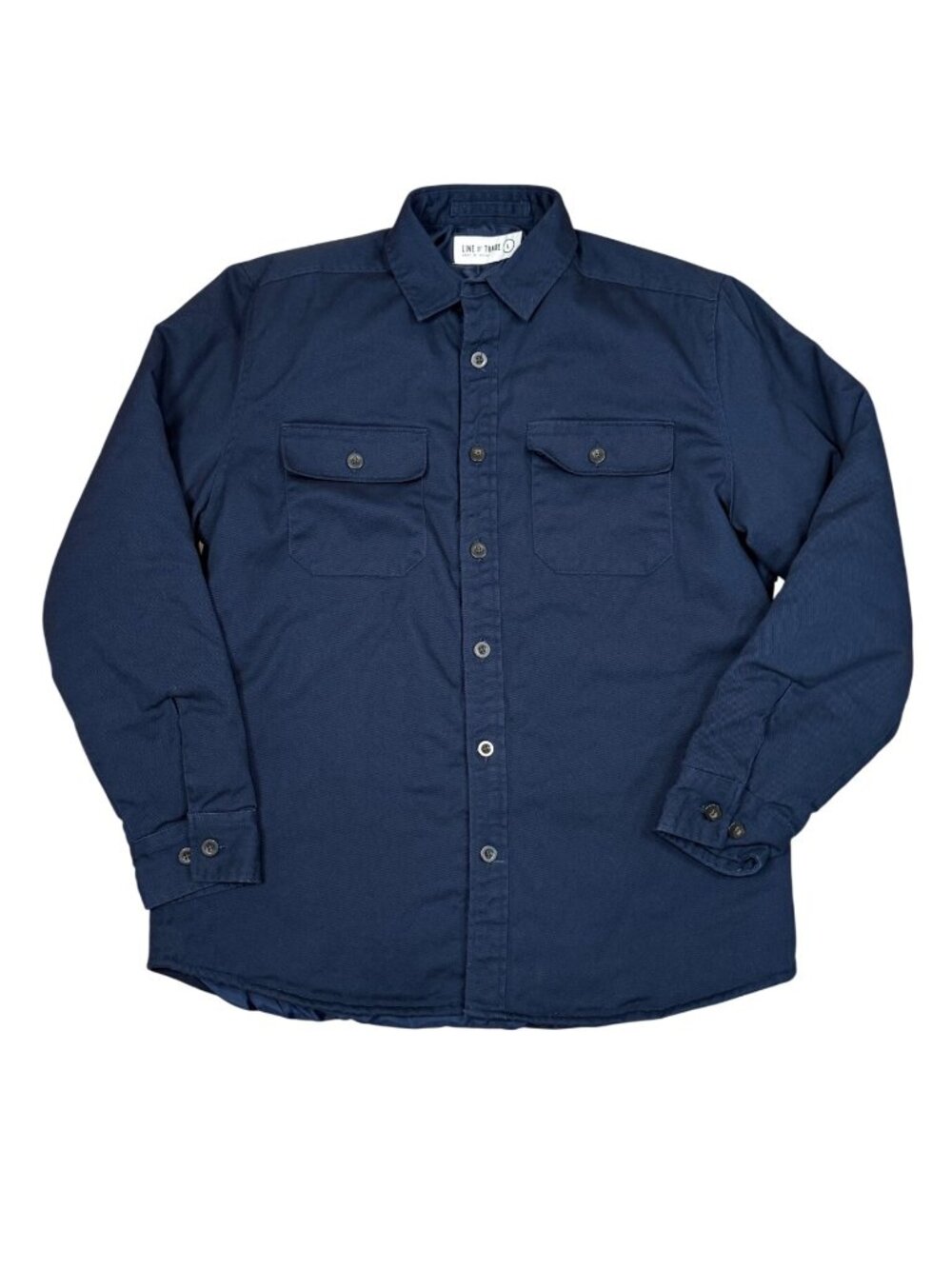Line of Trade Mens Navy Insulated Shirt Jacket Shacket Button Up Outdoors Utilit